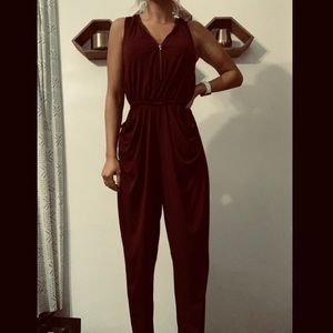 Red / maroon day trip jumpsuit